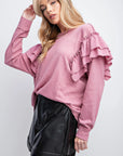 Double Ruffle Sleeves Top