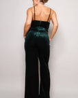 Samba Rhinestone Belt Velvet Jumpsuit