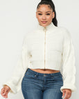 Sweater Top W/ Front Zipper