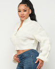Sweater Top W/ Front Zipper