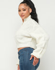 Sweater Top W/ Front Zipper