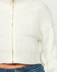 Sweater Top W/ Front Zipper