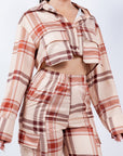 Cropped Shirt & Cargo Pants Set