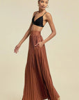 Pleated Skirt With Buttons And Pockets