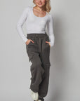 Fleece Lined Cargo Sweat Jogger Pants