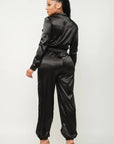 Front Zipper Pockets Top And Pants Jumpsuit