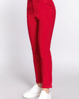 Cotton-span Twill Belted Long Pants
