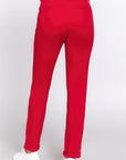 Cotton-span Twill Belted Long Pants