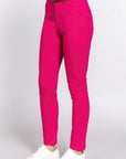 Cotton-span Twill Belted Long Pants