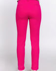 Cotton-span Twill Belted Long Pants