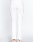 Cotton-span Twill Belted Long Pants