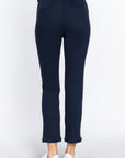 Cotton-span Twill Belted Long Pants