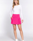 Stretch Cargo Mini Skirt With Underpants