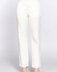 Straight Fit Twill Long Pants