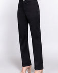 Straight Fit Twill Long Pants