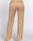 Straight Fit Twill Long Pants