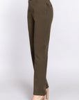 Straight Fit Twill Long Pants