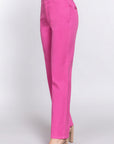 Straight Fit Twill Long Pants