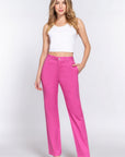 Straight Fit Twill Long Pants