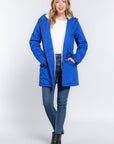 Fleece Lined Fur Hoodie Utility Jacket