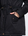 Fleece Lined Fur Hoodie Utility Jacket