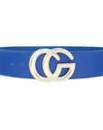 Rhinestone Outlined Cg Buckle Elastic Belt