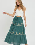 Embroidery Maxi Skirts