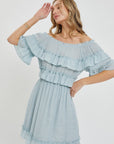 Off Shoulder Ruffle Dress