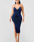 Metallic Glitter Sweetheart Dress