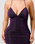 Metallic Glitter Sweetheart Dress
