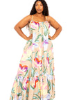 Printed Voluminous Maxi Dress