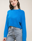 Wool Blend Cropped Sweater Top