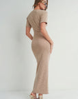 Short-sleeve Maxi Dress