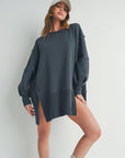 Long Sleeve Sweater With Slit