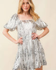 Sequin Babydoll Mini Dress