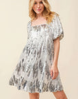 Sequin Babydoll Mini Dress