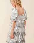 Sequin Babydoll Mini Dress
