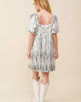 Sequin Babydoll Mini Dress