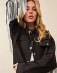 Howdy Sequin Fringe And Star Patches Jacket