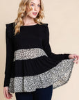Solid Tiered Fashion Top
