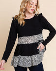 Solid Tiered Fashion Top