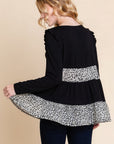 Solid Tiered Fashion Top