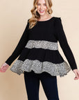 Solid Tiered Fashion Top