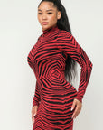 Aminal Jacquard Midi Dress W/ Lurex