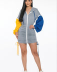 Detachable Zipper Mini Dress