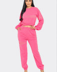 Terry Mesh & Rhinestone Detail Set