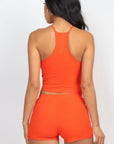 Ribbed Crop Cami Top & Shorts Set