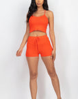Ribbed Crop Cami Top & Shorts Set