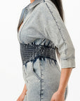 Washed Denim Jumpsuit