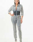 Washed Denim Jumpsuit